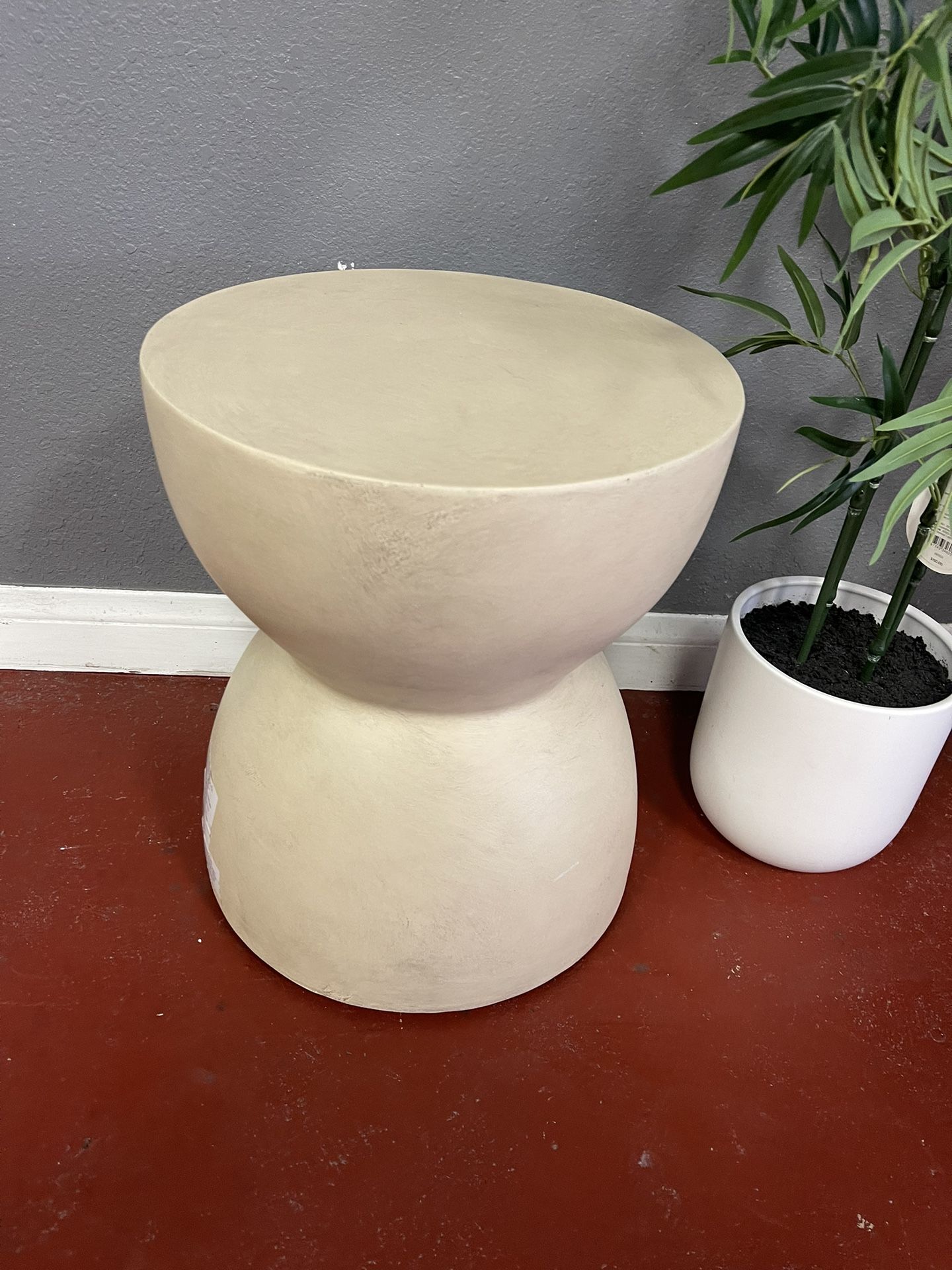Faux Stone Hourglass Shaped Patio Accent Table - Project 62