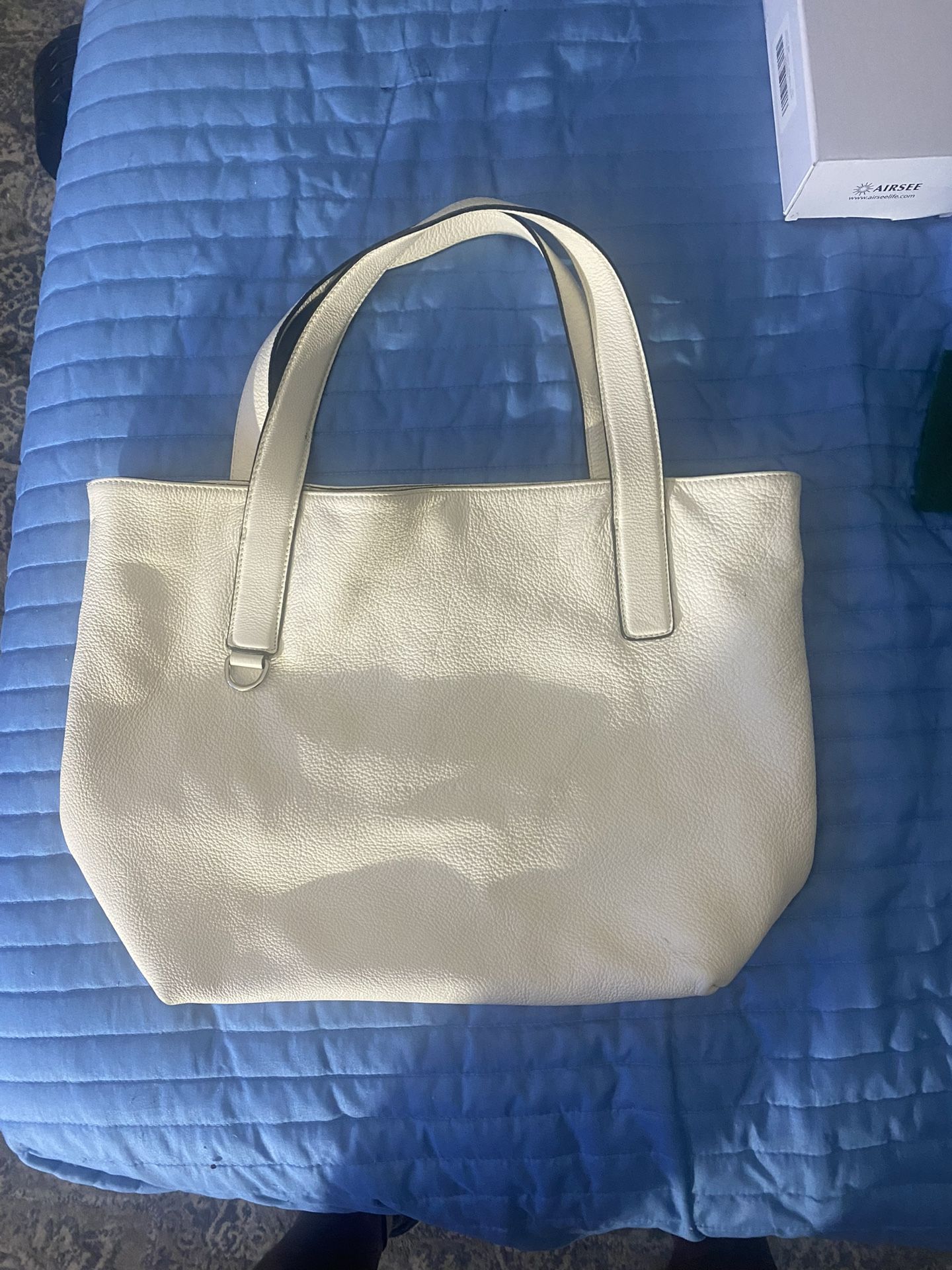 Coccinelle White Leather Tote Bag