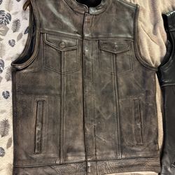 Leather Biker vest &  jackets