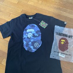 Dark blue camo bape tee