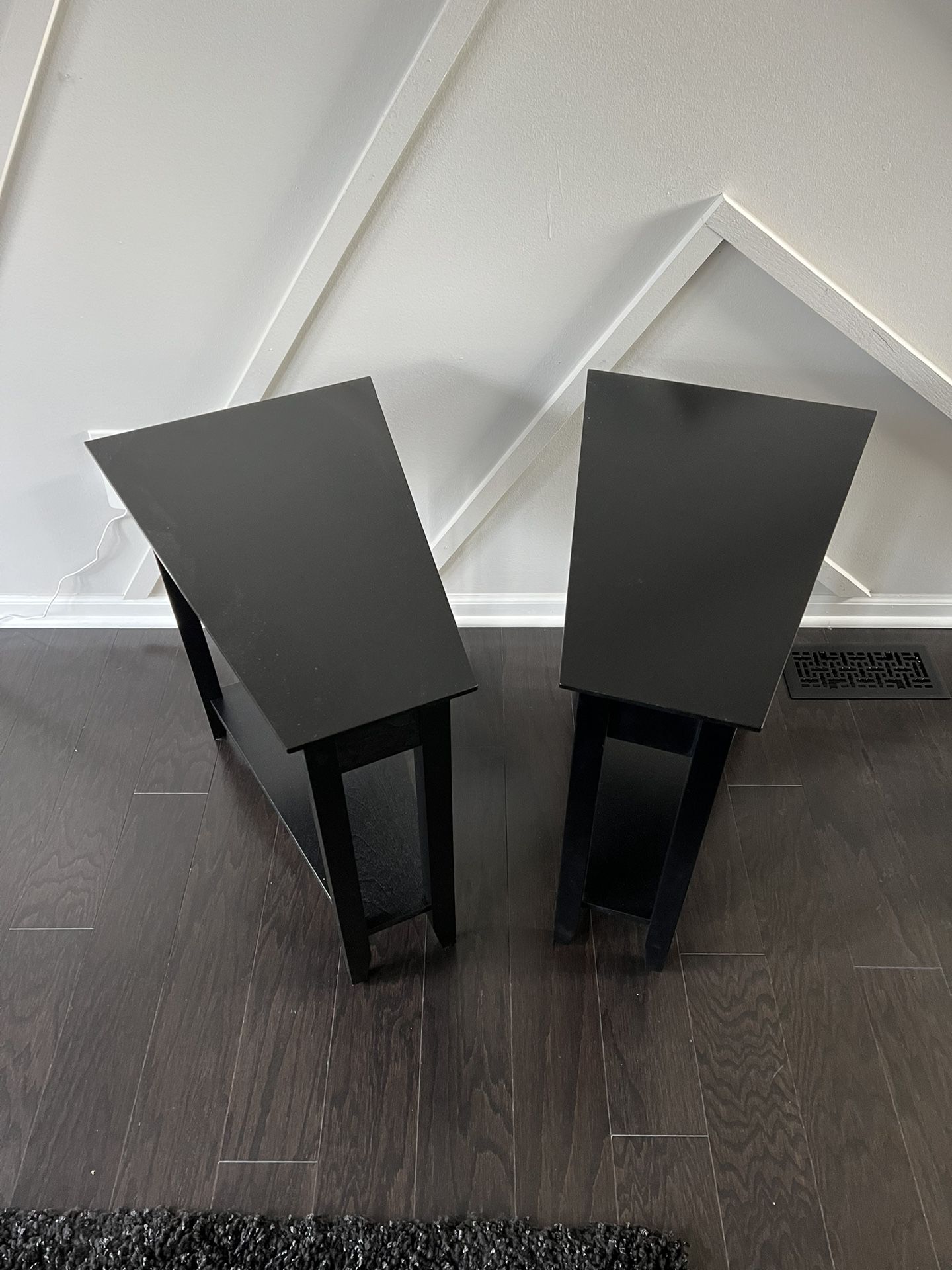 Black End Side Tables - Wedge 