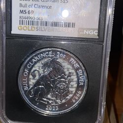 Tudor Beasts 2023 2oz G.britain Ms69 Bull Of Clarence