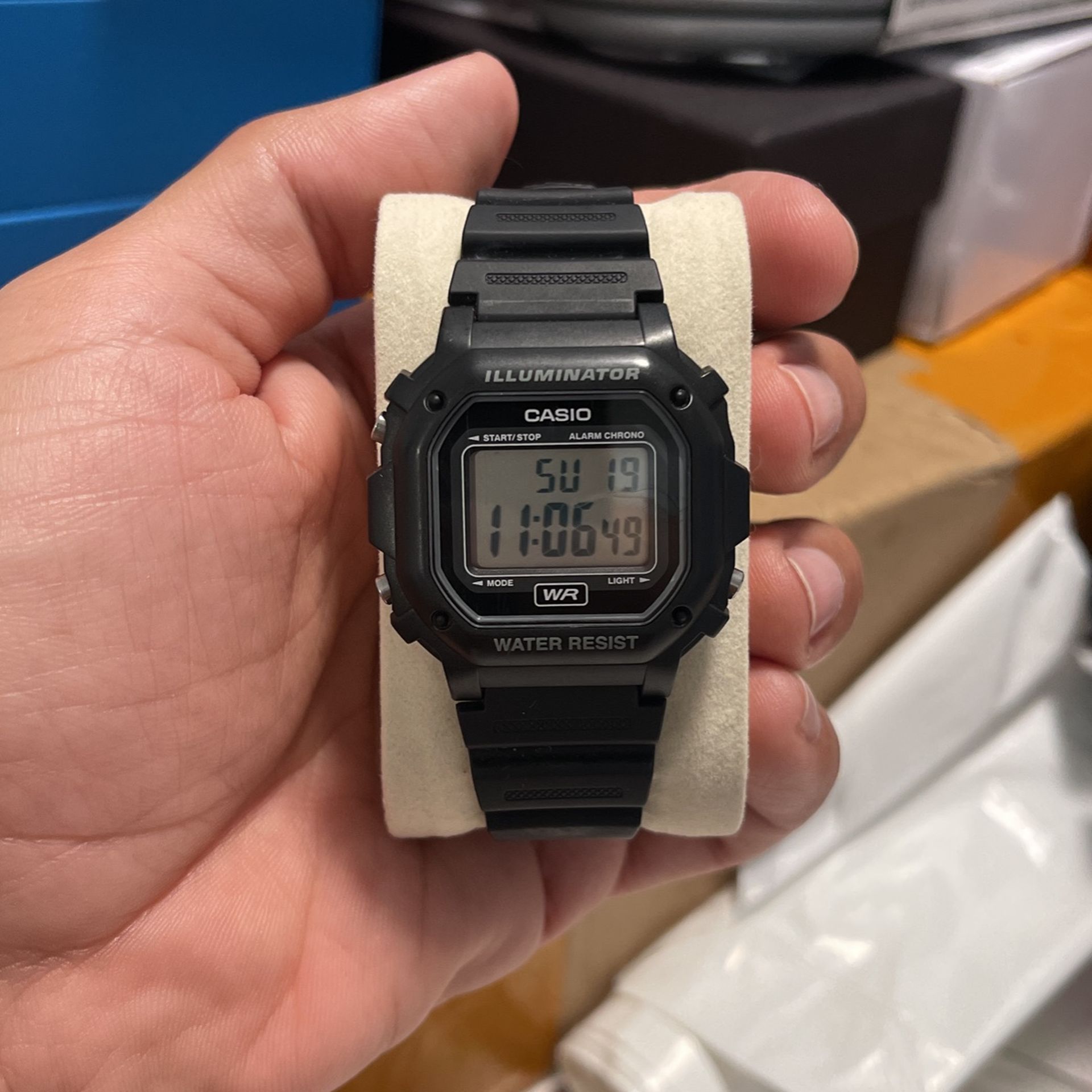 Casio Unisex F-108WH-1ACF Big Square Digital Display Quartz Black Watch