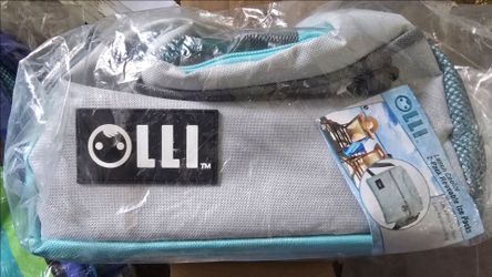 New Olli Insulated Lunch Cooler Bag with 2-Pack Reusable Ice Packs - Gray/Teal (please see listings for matching backpack)