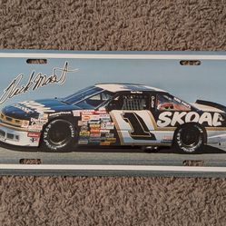 Rick Mast NASCAR Racing Skoal Booster Metal License Plate