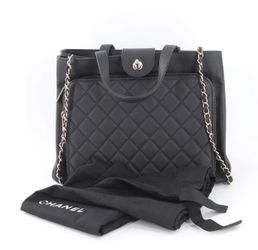 Chanel Business Affinity Caviar Tote Black Shopping Bag (FPP011989)