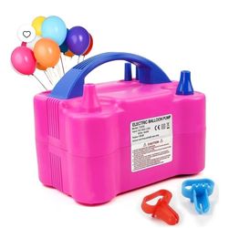 Electric Air Balloon Pump, Portable Dual Nozzle Electric Balloon Inflator for Party Wedding Decoration, 110V 600W Balloon Blower Pump Inflation