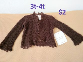 Kid sweater jacket. Size 4t but runs small