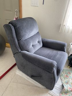 Blue Fabric Recliner
