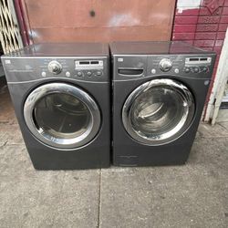 SET WASHER AND DRYER LG DARCK STEEL ✨️STACKABLE-SIDE BY SIDE ✨️ 🆓️FREE DELIVERY 🆓️ 
