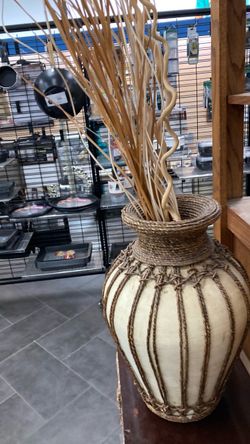 Large Woven Rope Decorative Vase