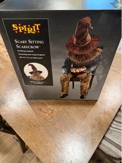 Scary Sitting Scarecrow