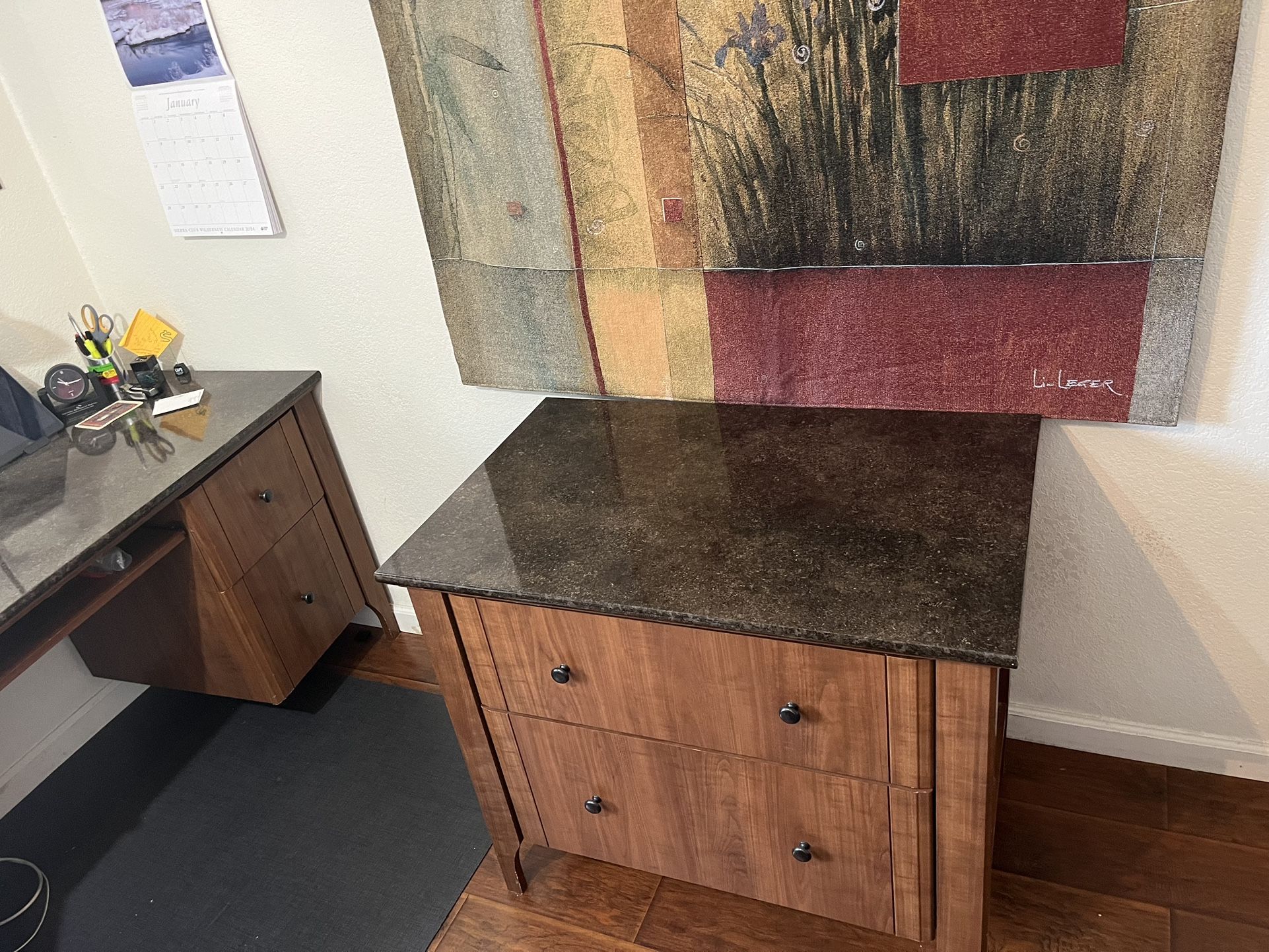 Office Desk And Credenza 