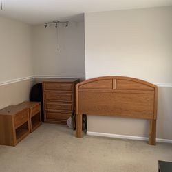 Bedroom Headboard, Dresser, and 2 Night Stands Thumbnail