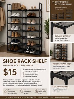 Customizable shore rack assembled