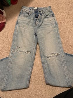 Light Wash Distressed Wide Leg Jeans