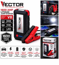 Vector 1600 Amp Lithium Jump Starter Portable Battery Pack
