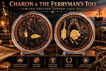 Charon & The Ferryman's Toll Limited Edition Copper Coin Set