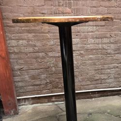 Wood Top High Cocktail Table