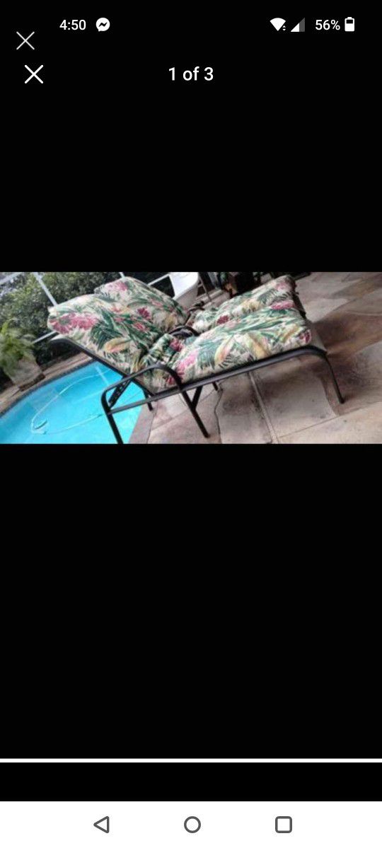 $125  Each Aluminum Pool Chaise Lounge Chairs Outdoor Furniture By Garden Art Patio Porch Lawn Garden Balcony 
