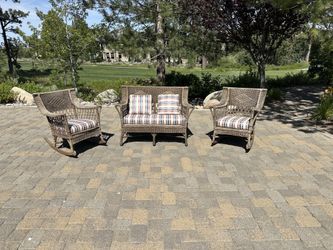 ANTIQUE WICKER FURNITURE SET