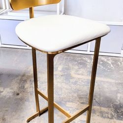 Olivya Stone Custom Handmade Gold Anodized Steel Tempe Barstool/Counter Stool