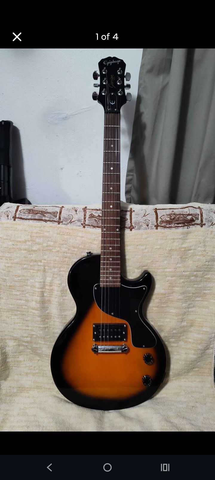 Gibson Les Paul Epiphone electric guitar Sunburst - Fully Tested And Working - With All Six Strings - Regular Guitar Height