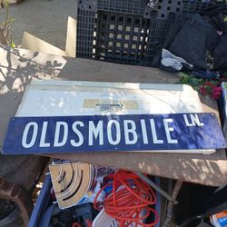 Oldmobile Metal Sighn and  White 442 Decal Numbers