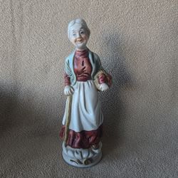 Old lady holding a basket