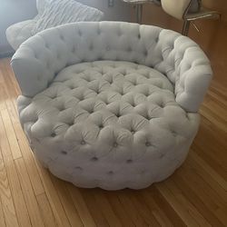 Brand New Beige Round Living Room, Slow Chair