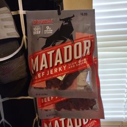 Matador Beef Jerky Unopened And Fresh Printed Sales Price On Bag Is 6.99 Have 6 Bags Gonna Give Someone A Deal On Asking 20 For All Six That 4 Dollar 