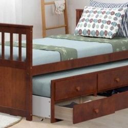 Twin captains Bed With Storage 