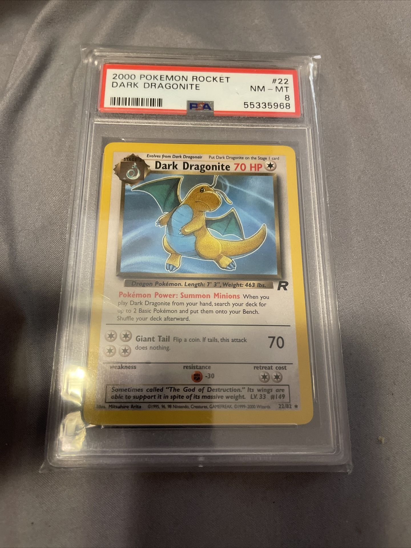 PSA 8 Dark Dragonite Team Rocket!