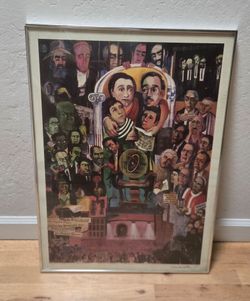 Charles Keller Hand Signed Rosenberg Case Martyrdom Art Poster Social Realism 26x19"