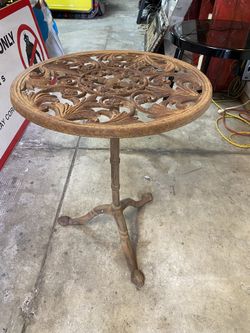 Old Cast Iron Garden Patio Bistro Table