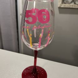 50th Birthday Glass 