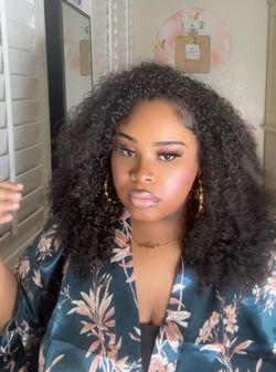 Curly half wig