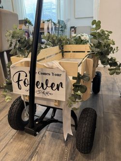 Toy Wagon Painted For Flower Girl (sign Included)