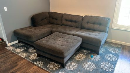 Sectional plus ottoman