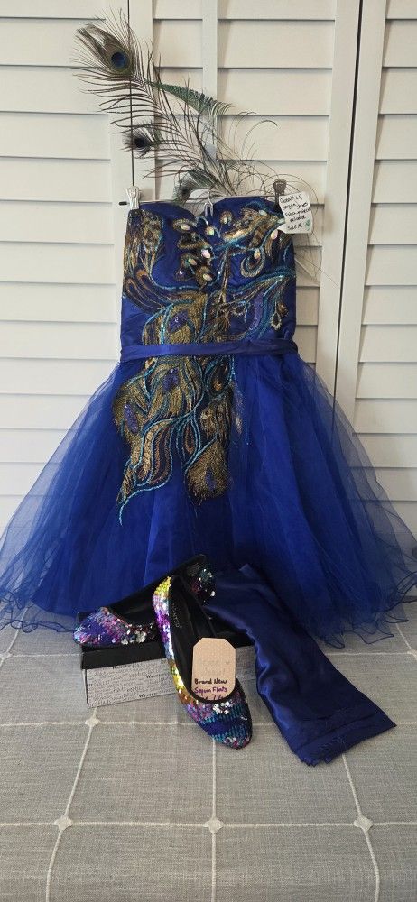 Peacock Party Dress Halloween Costume