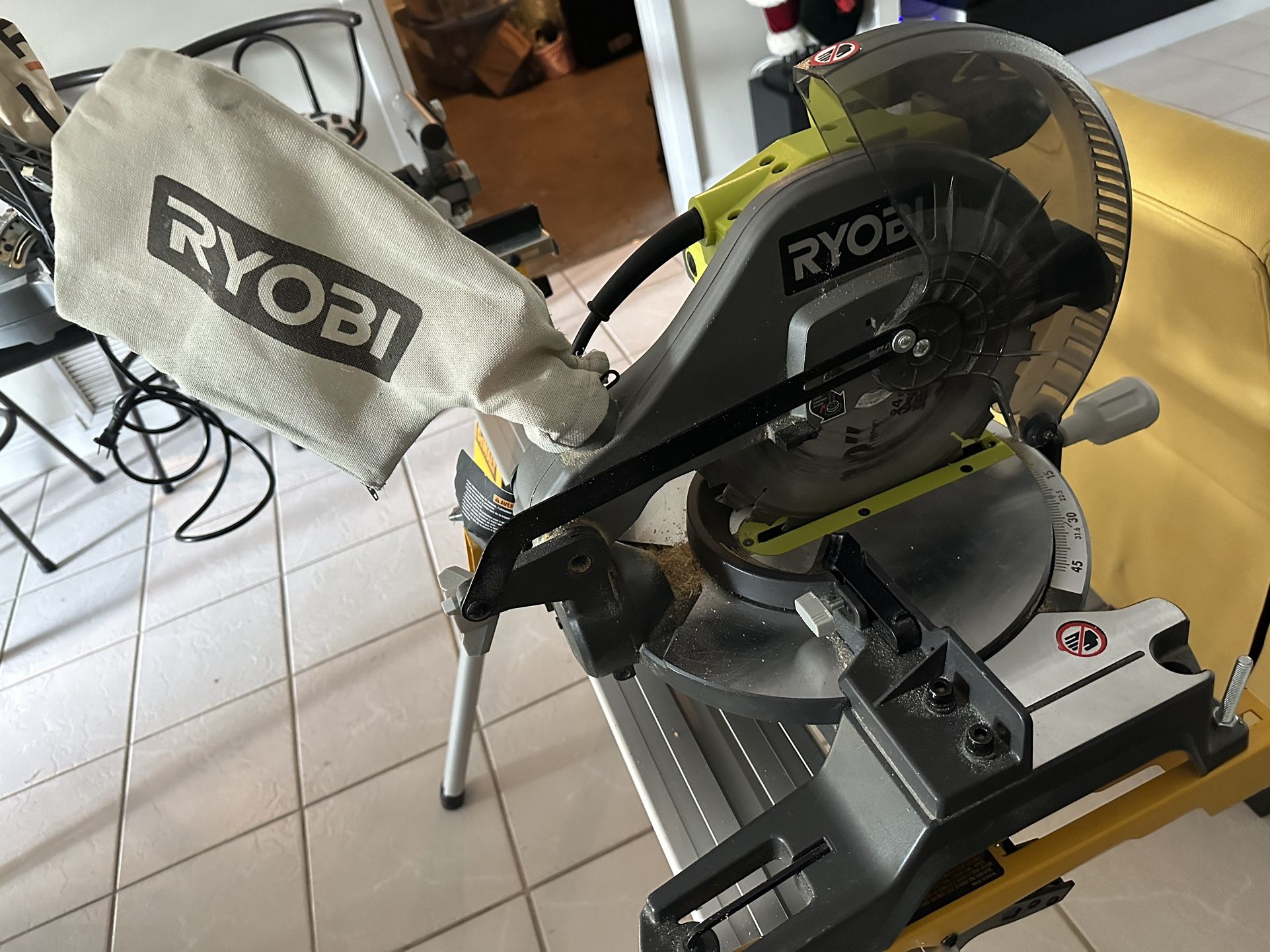 RYOBI TS1346 14 Amp Corded 10 in. Compound Miter Saw with LED Cutline