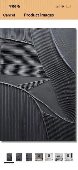 Art 36x24 inch Hand-Painted Pure Black Texture Oil Painting Modern Abstract Art Home Office Wall Decoration Painting