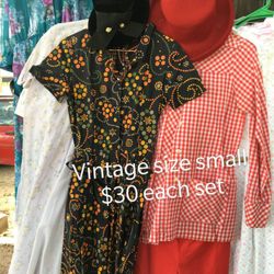 Vintage Size Small $30 Each Set