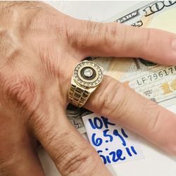 10K Solid Gold Ring For Wedding 6.5Gr Size 11