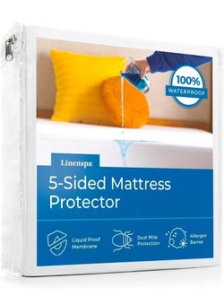 Linenspa King 5-Sided Mattress Protector