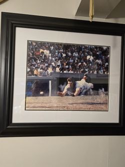 Signed Pete Rose Sliding