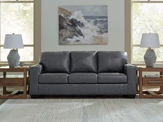 Gray Leather Sofa