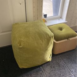 Brand New Poof With Seat And Foot Stand 