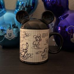 Mickey Sketch Mug With Topper 