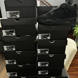 Nike Air Jordan 4 Black Cat Size 9.5 10 10.5 11 11.5 12 4.5y 5.5y 6.5y 7y Brand New